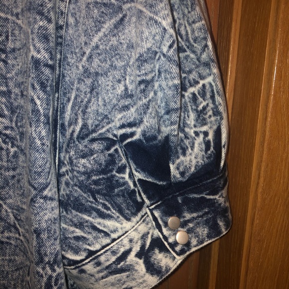 NWO/ Tag Who What Wear sz 2x Acid Wash Denim Dress - Picture 8 of 8